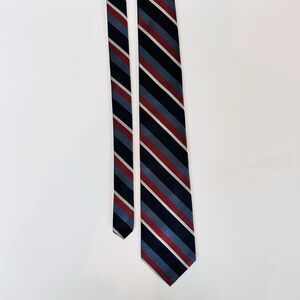 Vintage Briar England Blue Gray Red Striped Silk Tie Necktie 55"L 3"W Highlander